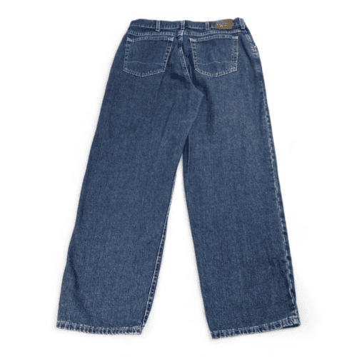 Vintage Lee Jeans Blue Dark Wash 90s Dungarees Mens 34x30