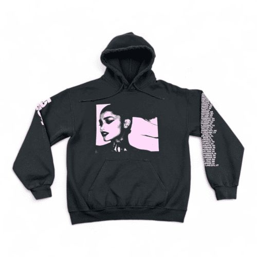 Ariana Grande Sweater Black Hoodie Pullover Sweetener Womens LARGE