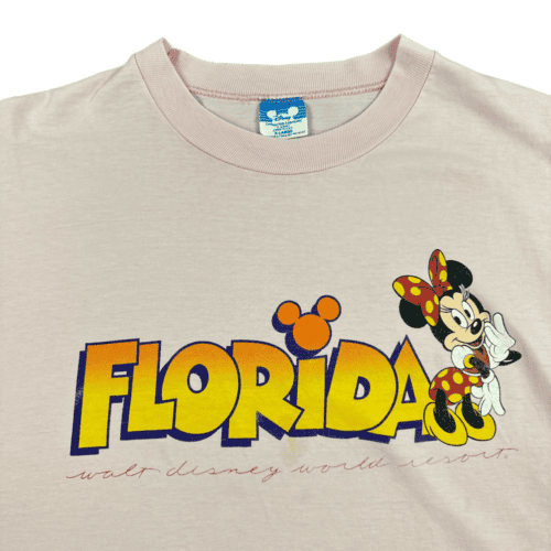 Vintage Minnie Mouse Shirt Pink 80s Disney World Florida Adult MEDIUM