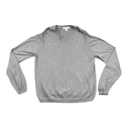 Pronto Uomo Sweater Gray Cashmere Cotton Blend Adult LARGE