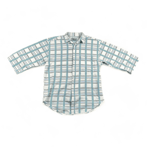 Vintage Zac Morris Shirt Rad Plaid 3/4 Sleeve Adult MEDIUM