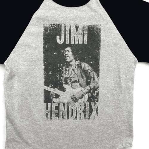 Jimi Hendrix Shirt Baseball Raglan Retro Adult LARGE
